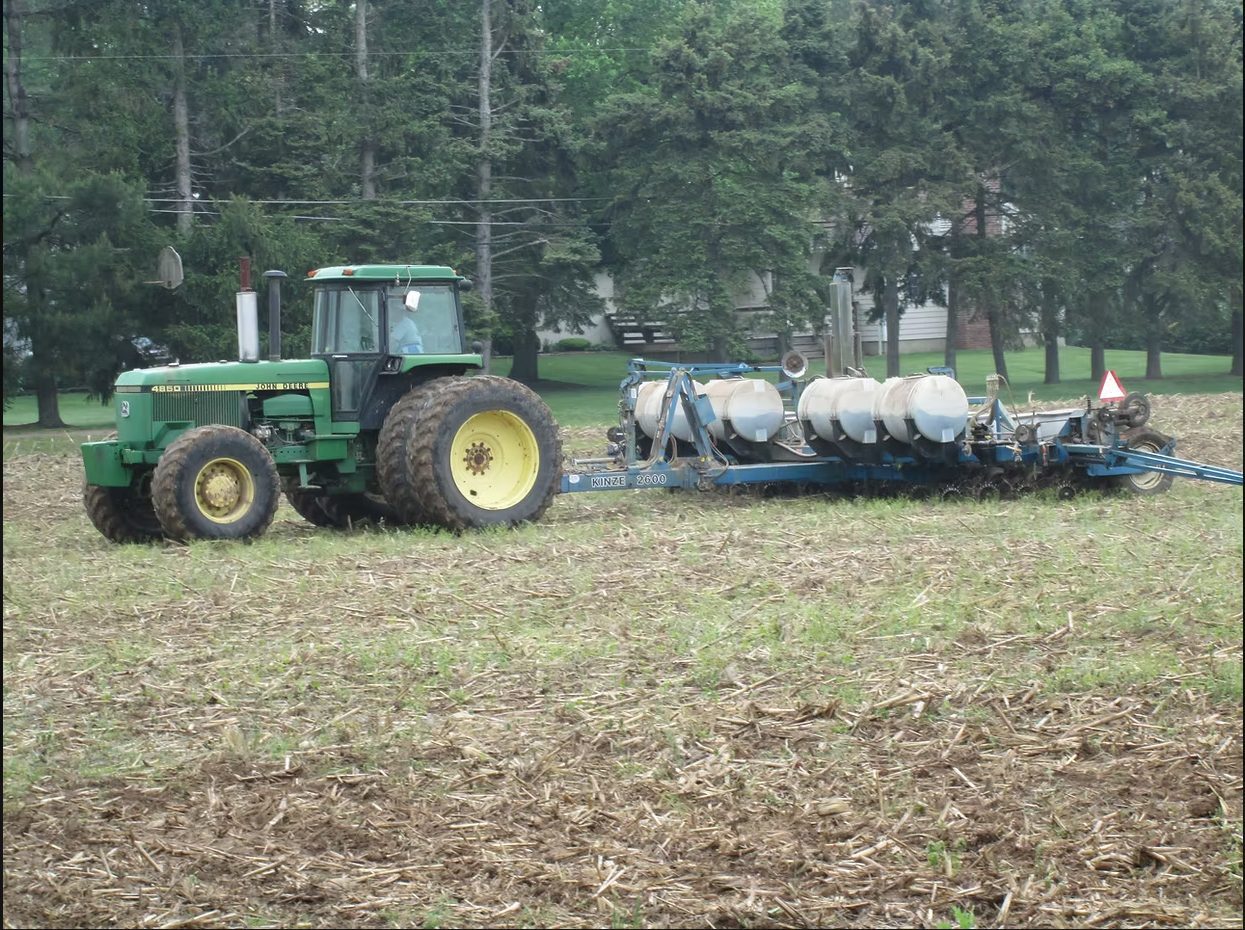 Planting equipment at work in a Charlann Farms field